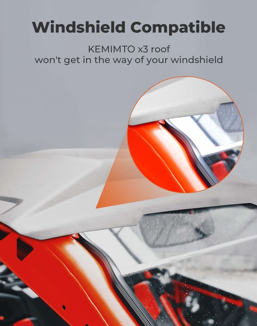 Kemimoto '17-'25 Can Am Maverick X3 Aluminum Silver Roof