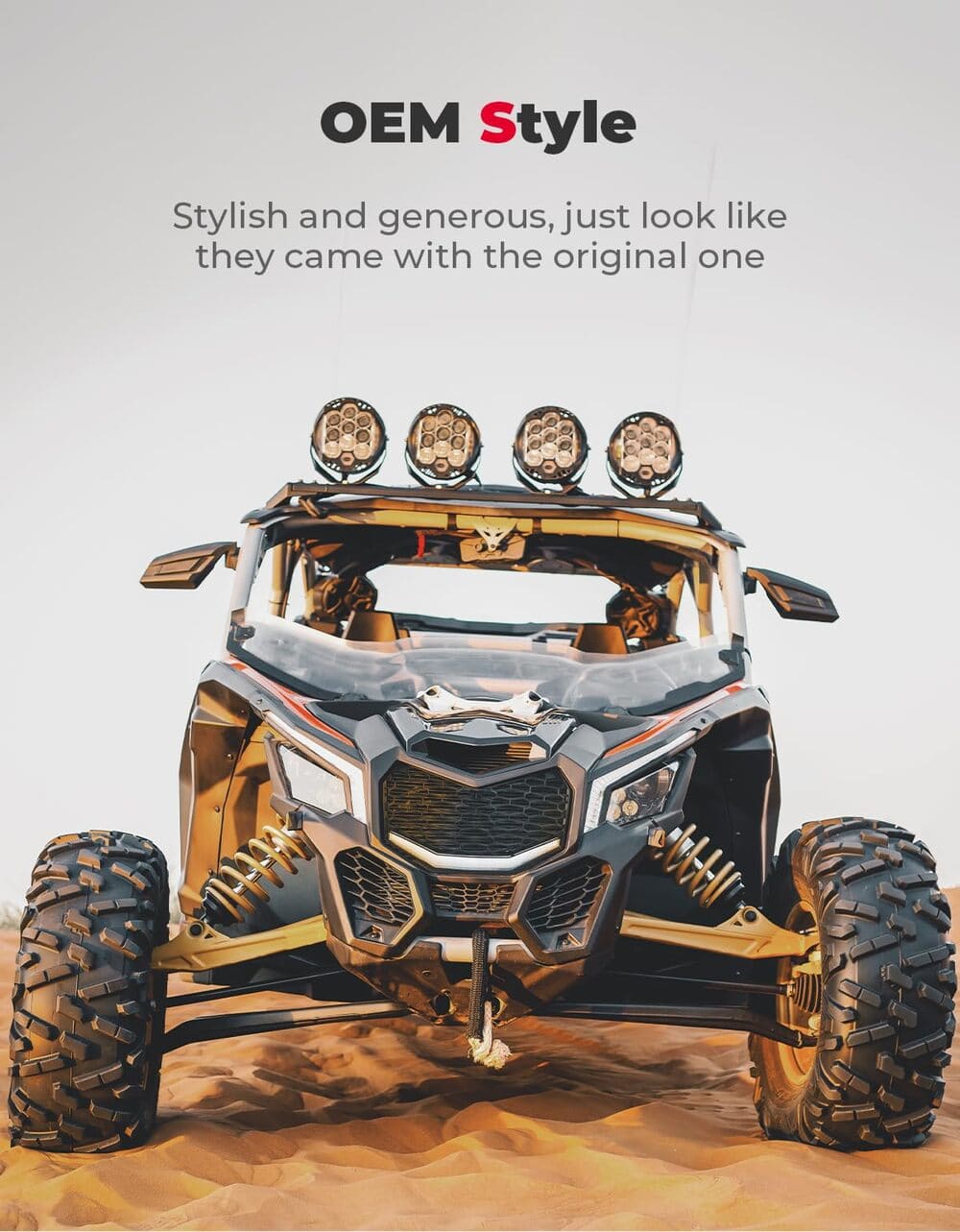 Kemimoto '17-'25 Can-Am Maverick X3 Front Bumper Mesh Grill