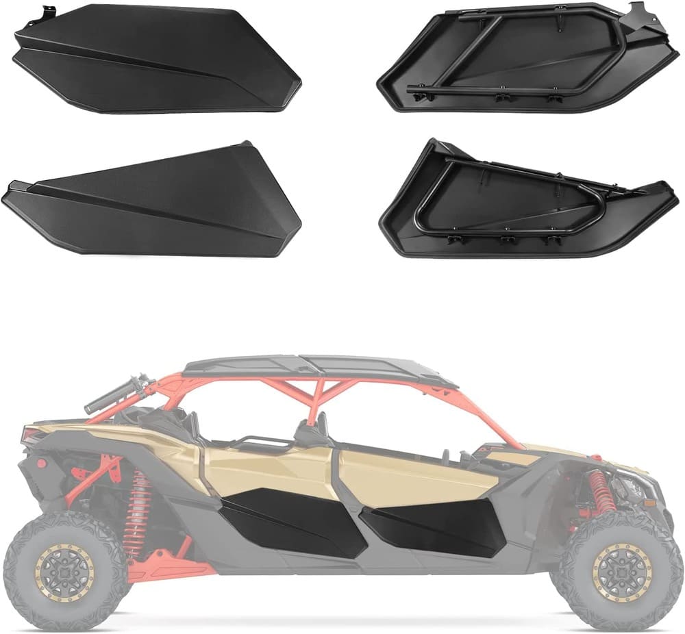 Kemimoto '17-'25 Can-Am Maverick X3 Max Lower Doors Panels w/ Metal Frame - 4 Pcs