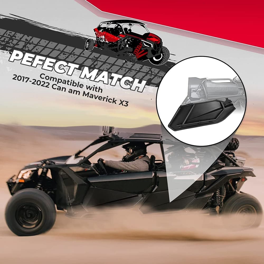 Kemimoto '17-'25 Can-Am Maverick X3 Max Lower Doors Panels w/ Metal Frame - 4 Pcs