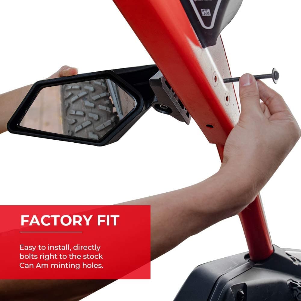 Kemimoto '17-'25 Can-Am Maverick X3 MAX Side Mirrors - One Pair