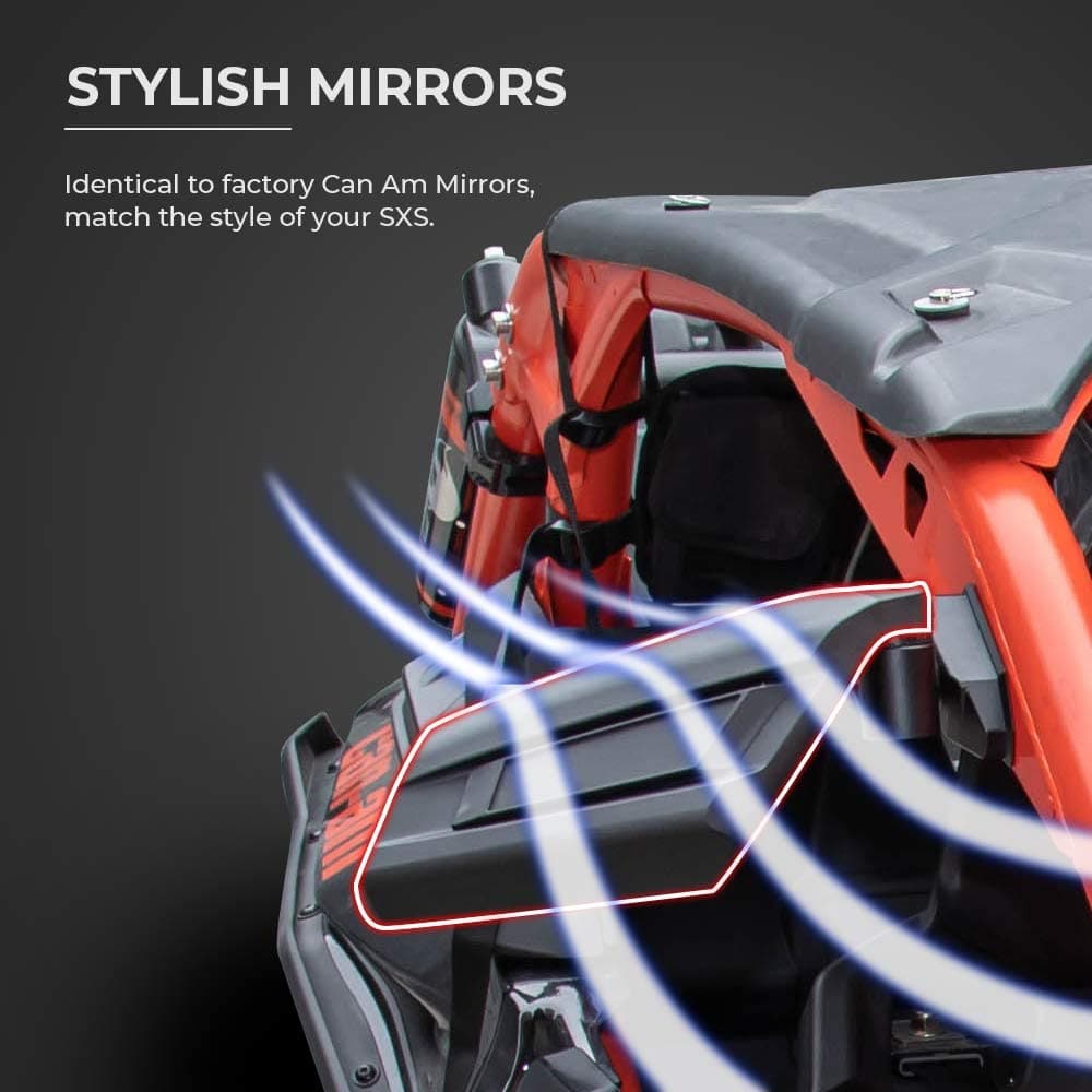 Kemimoto '17-'25 Can-Am Maverick X3 MAX Side Mirrors - One Pair