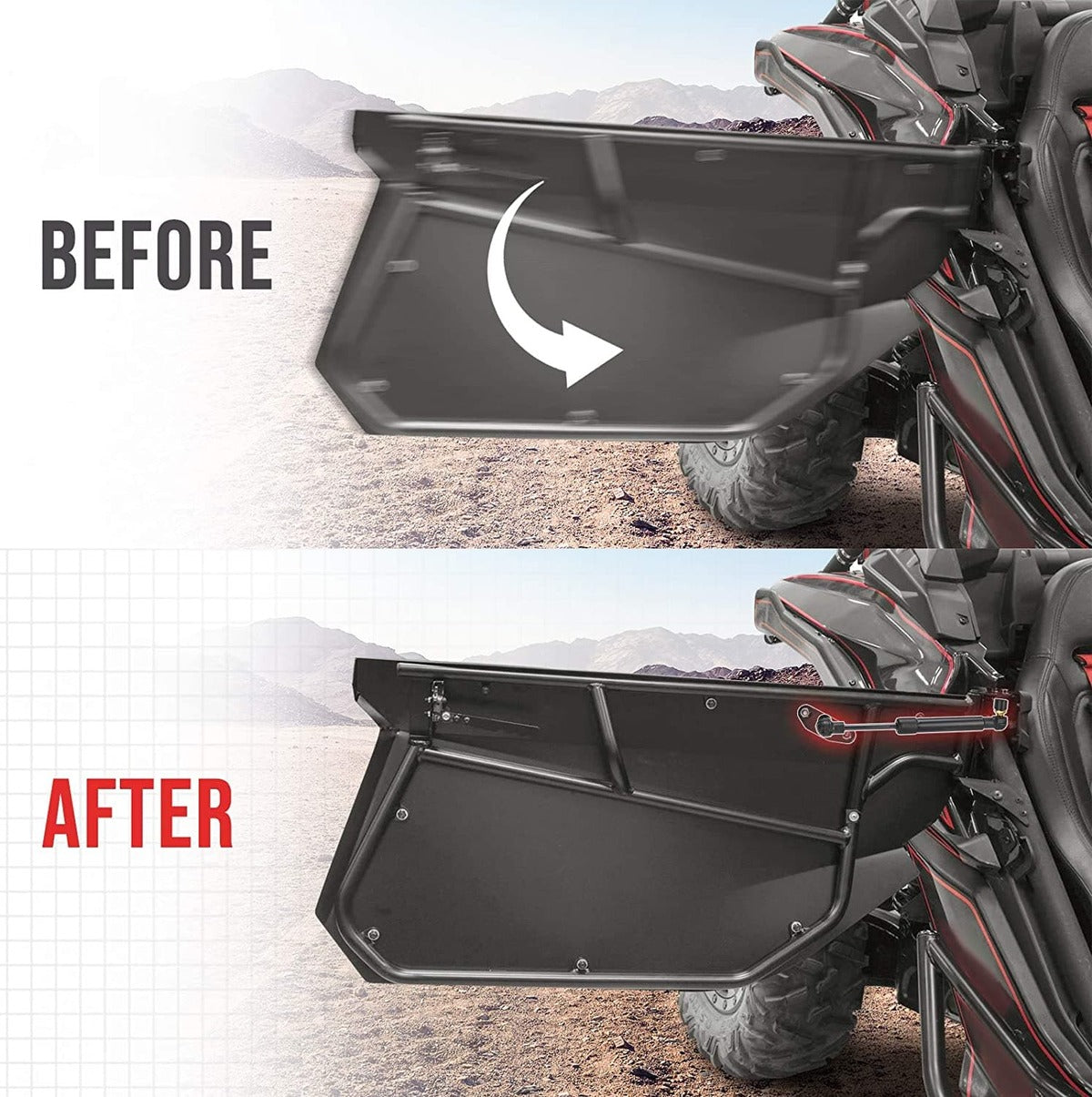 Kemimoto '17-'25 Can-Am Maverick X3/ Max Strut Lifts Door Opener