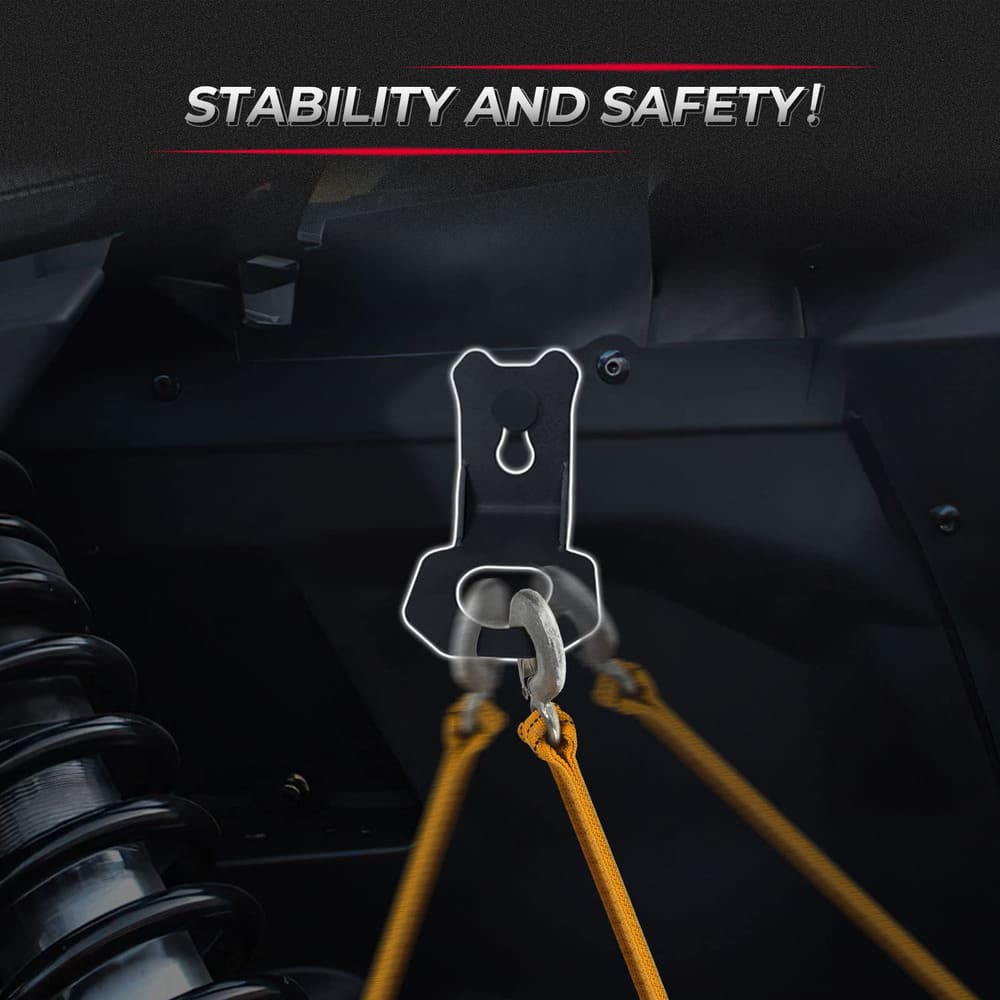 Kemimoto '17-'25 Can-Am Maverick X3 Tie Down Brackets Hooks - 4 Pcs