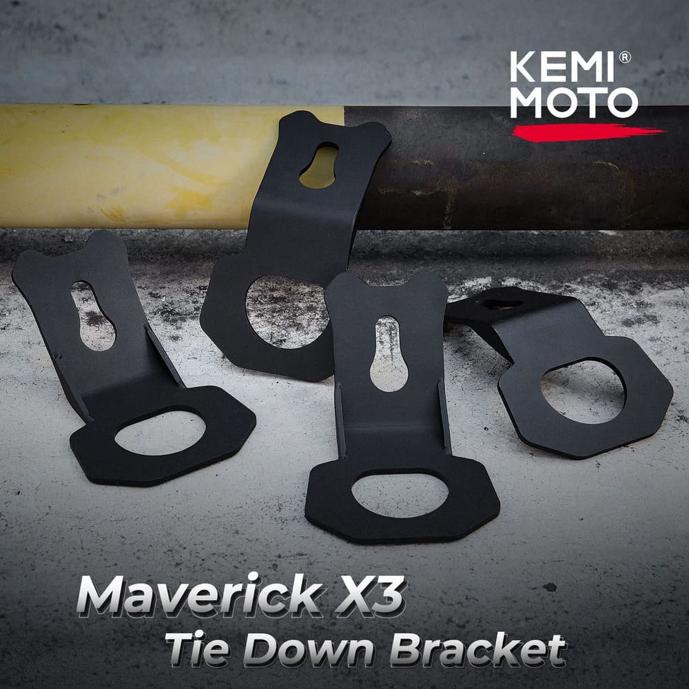 Kemimoto '17-'25 Can-Am Maverick X3 Tie Down Brackets Hooks - 4 Pcs