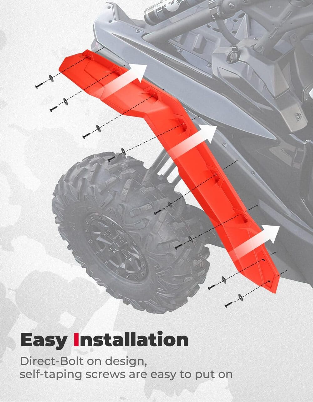 Kemimoto '17-'25 Can-Am Maverick X3 Red Fender Flares