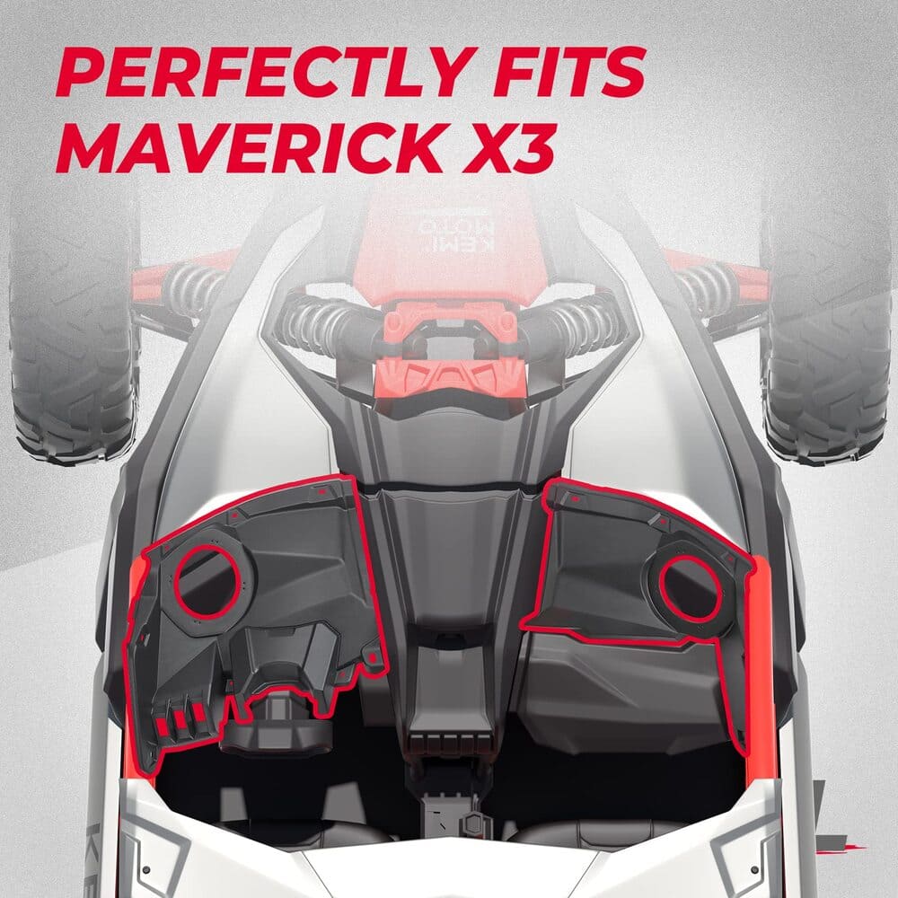 Kemimoto '17-'25 Can-Am Maverick X3 Front Dash Speaker Pods