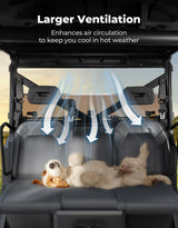 Kemimoto '17-'25 Polaris Ranger XP 1000 2 In 1 Foldable Vented Rear Window