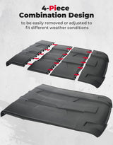 Kemimoto '17-'25 Polaris Ranger XP 1000 Crew Roof Top Hard