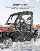 Kemimoto '17-'25 Polaris Ranger XP 1000 UTV Cab Enclosure Upper Doors