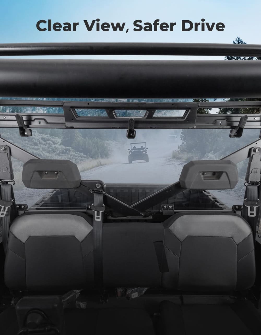 Kemimoto '17-'25 Polaris Ranger XP 1000 UTV Rear Window