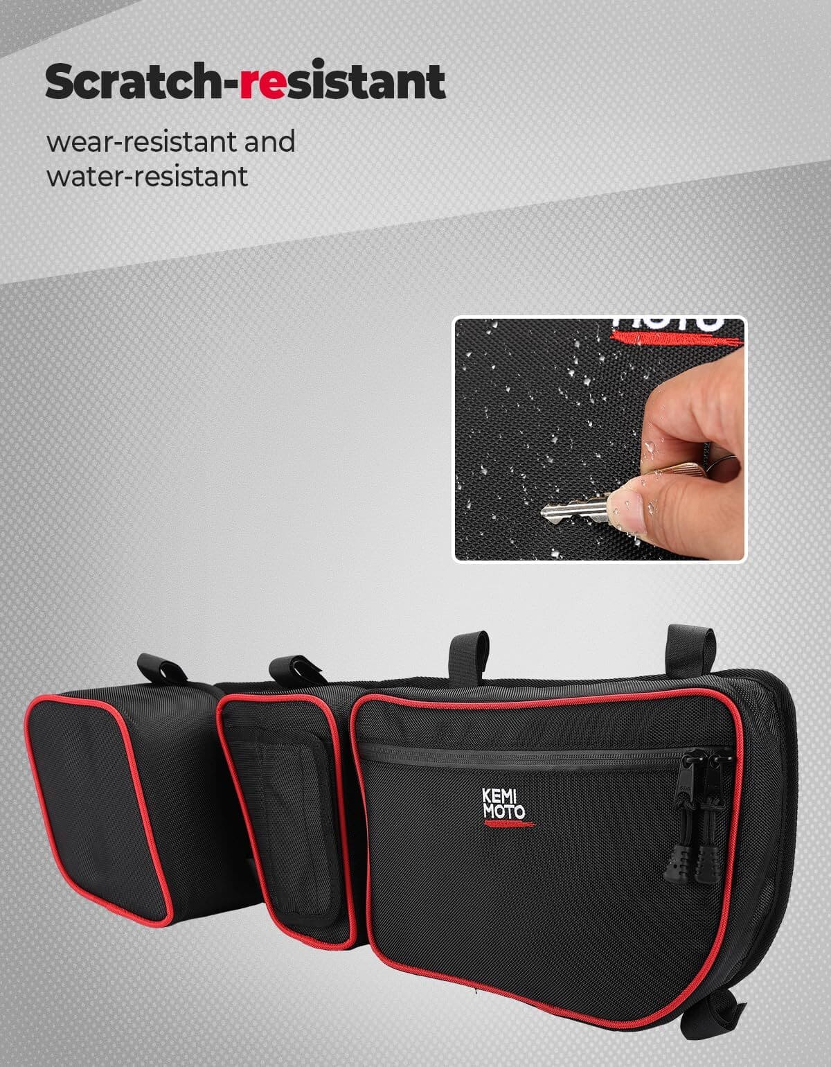 Kemimoto '17+ Can-Am Maverick X3 Flip Windshield & Door Bags