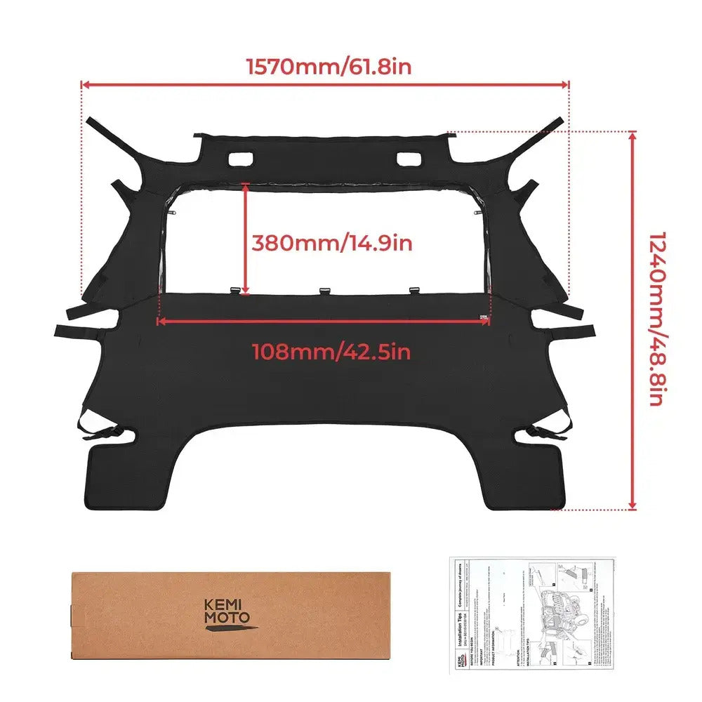 Kemimoto 1.75"-2" Roll Bar Rear View Mirror