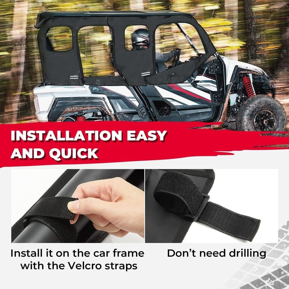 Kemimoto '18-'20 Yamaha Wolverine X4/SE Upper Doors Soft Cab Enclosure