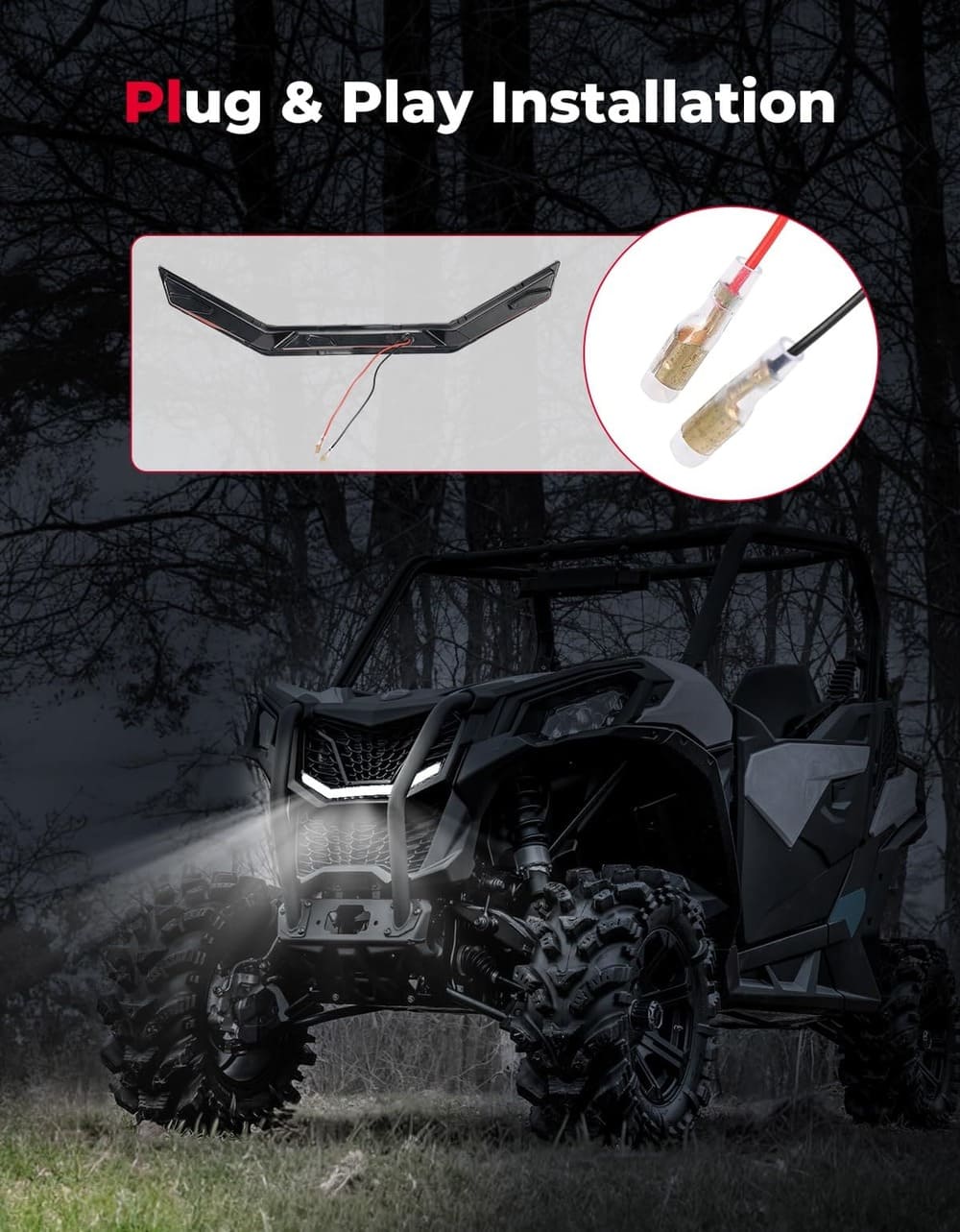 Kemimoto '18-'23 Can-Am Maverick Trail / Sport LED Accent Light - Front Grille