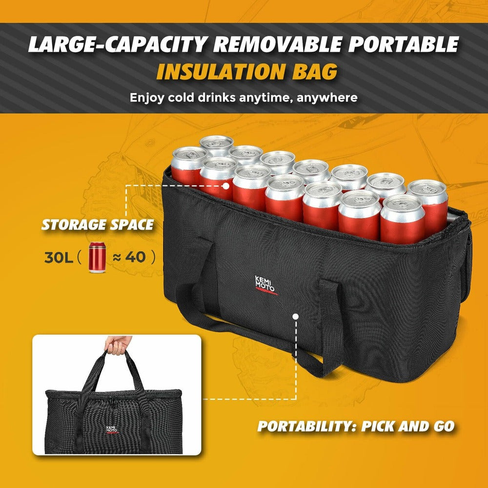 Kemimoto '18-'23 Polaris RZR XP 1000 UTV Rear Storage Bag w/ Fixed Str