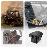 Kemimoto '18-'24 Polaris Ranger XP 1000 Camouflage Seat Cover & 45L Waterproof Tool Box
