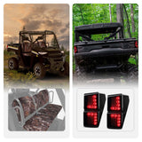 Kemimoto '18-'24 Polaris Ranger XP 1000 Camouflage Seat Cover & Tail Light