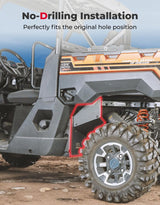 Kemimoto '18-'24 Polaris Ranger XP 1000/Crew Fender Flares 1 Pair