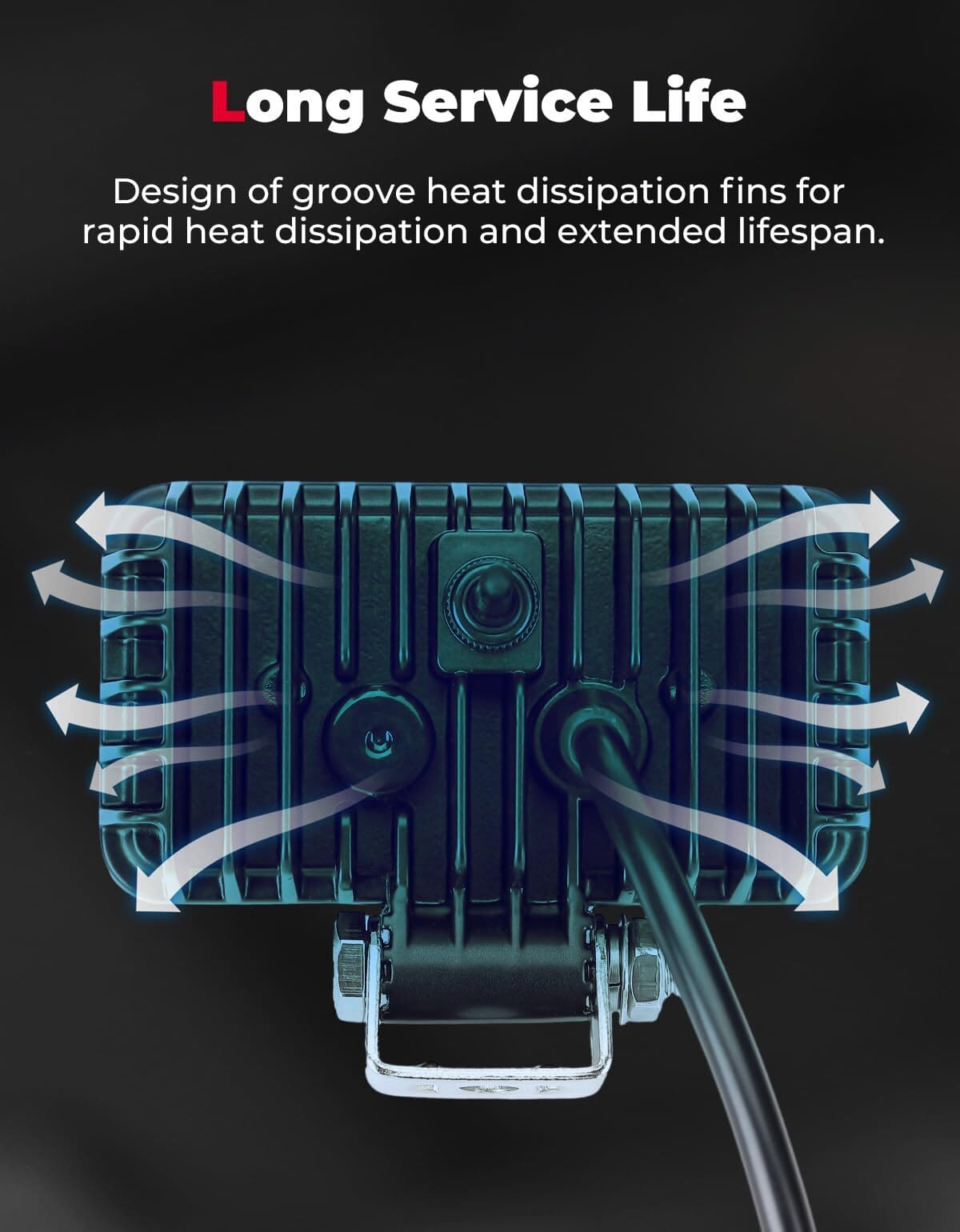 Kemimoto '18-'24 Polaris Ranger XP 1000 Upgraded Backup Light w/ Switch