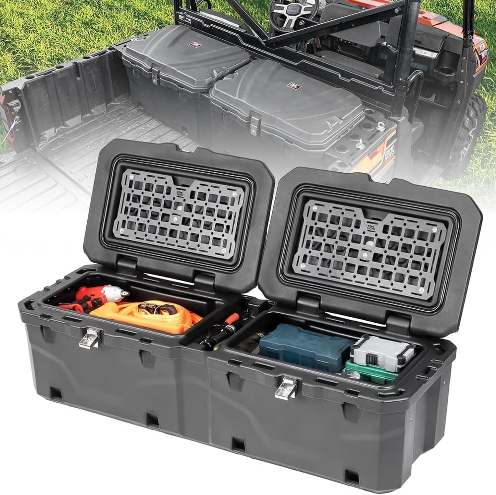 Kemimoto '18-'24 Polaris Ranger XP 1000 UTV Bed Box -29 Gallon
