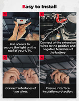 Kemimoto '18-'24 Polaris Ranger XP 1000 UTV Dome Light