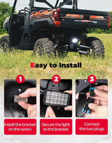 Kemimoto '18-'24 Polaris Ranger XP 1000 Upgraded Backup Light w/ Switch