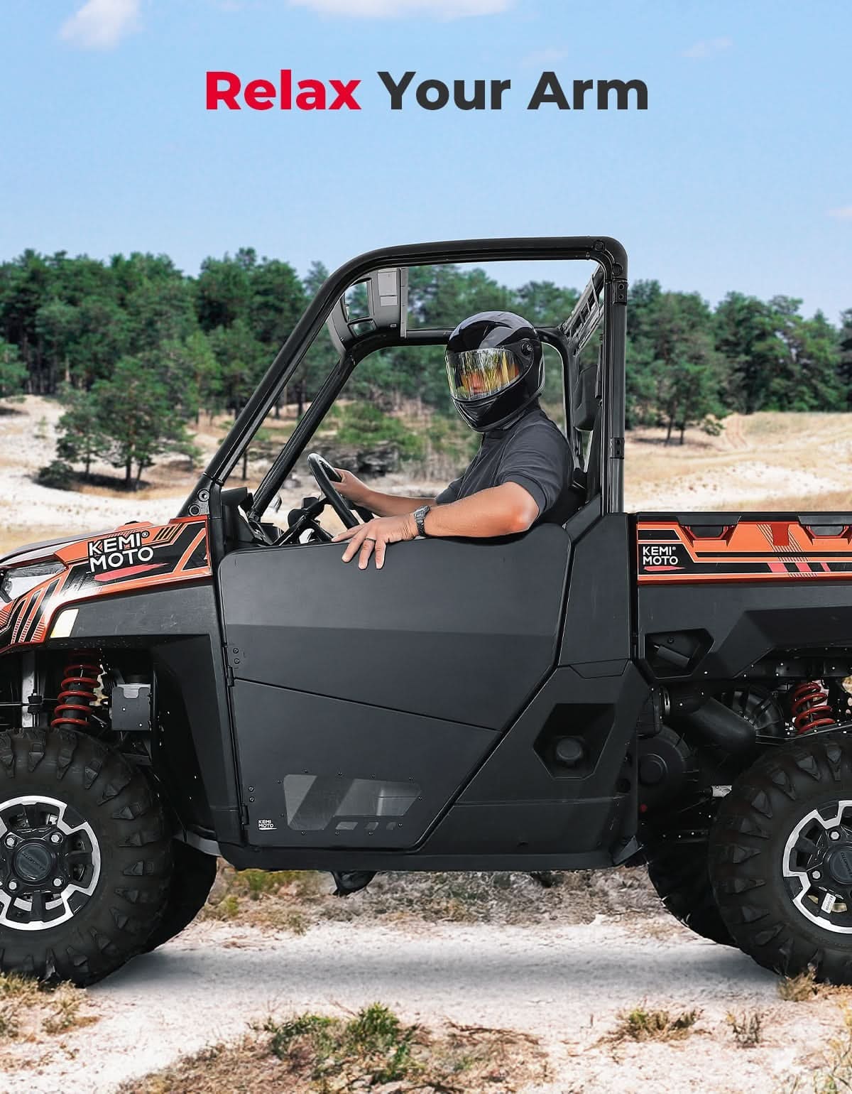 Kemimoto '18-'25 Polaris Ranger XP 1000 UTV Aluminum Half Door