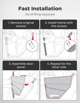 Kemimoto '18-'25 Polaris Ranger XP 1000 UTV Aluminum Half Door