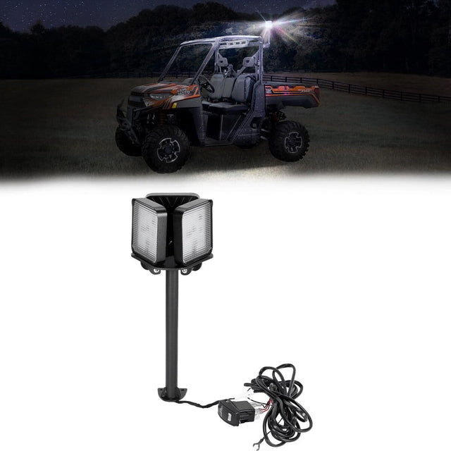 Kemimoto '18-'25 Polaris Ranger XP 1000 & XD Pro Work Light LED Spotlight