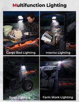Kemimoto '18-'25 Polaris Ranger XP 1000 & XD Pro Work Light LED Spotlight