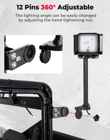 Kemimoto '18-'25 Polaris Ranger XP 1000 & XD Pro Work Light LED Spotlight