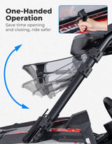 Kemimoto '19-'23 Polaris RZR XP 1000 2 & 4 Seater 2 In 1 Flip Up Windshield
