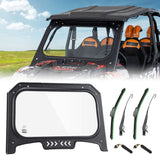 Kemimoto '19-'23 Polaris RZR XP 1000 Glass Windshield w/ 2 Manual Wipers