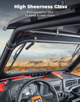 Kemimoto '19-'23 Polaris RZR XP 1000 Glass Windshield w/ 2 Manual Wipers