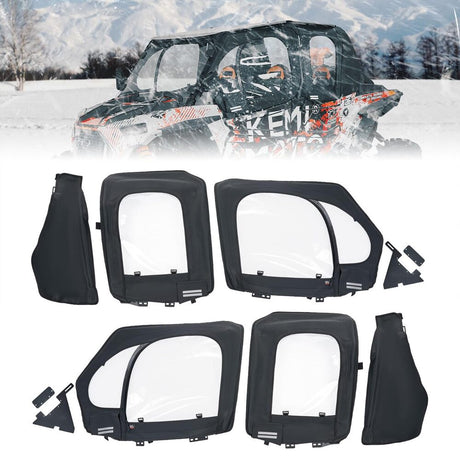 Kemimoto '19-'23 Polaris RZR XP 4 1000 Soft Upper Doors With Metal Door Frame