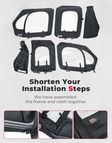 Kemimoto '19-'23 Polaris RZR XP 4 1000 Soft Upper Doors With Metal Door Frame