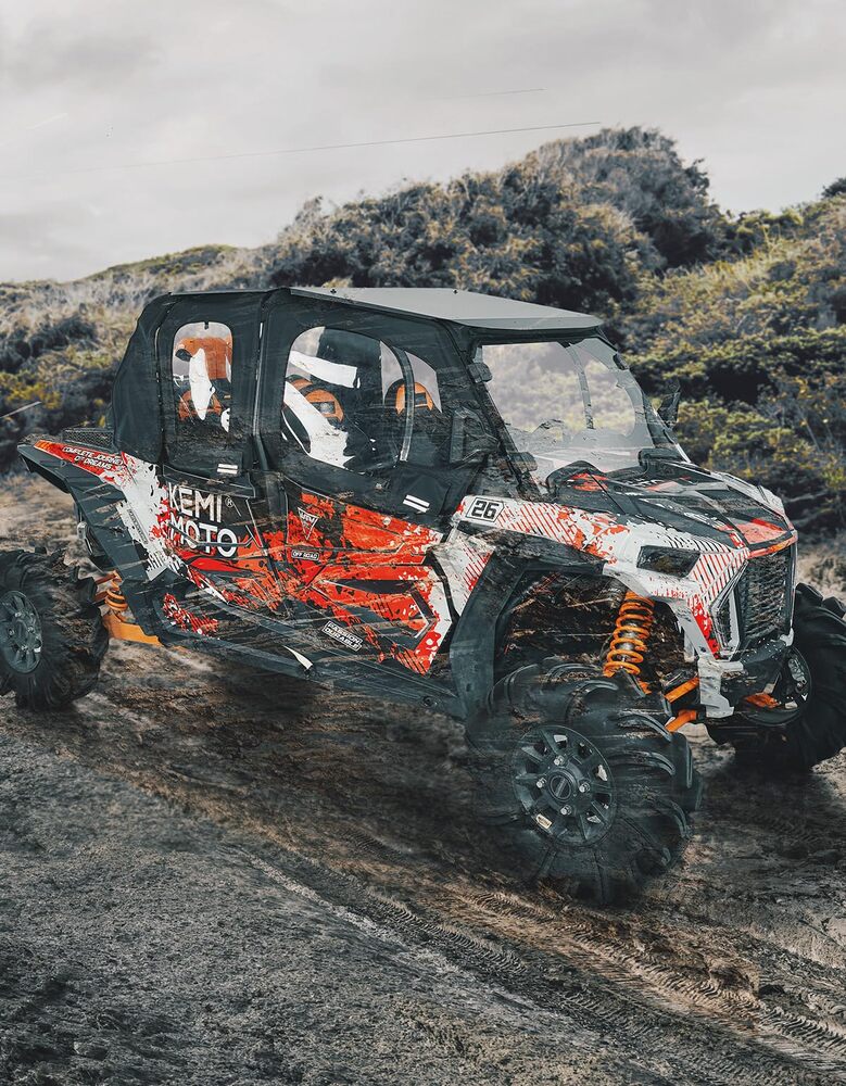 Kemimoto '19-'23 Polaris RZR XP 4 1000 Soft Upper Doors With Metal Doo