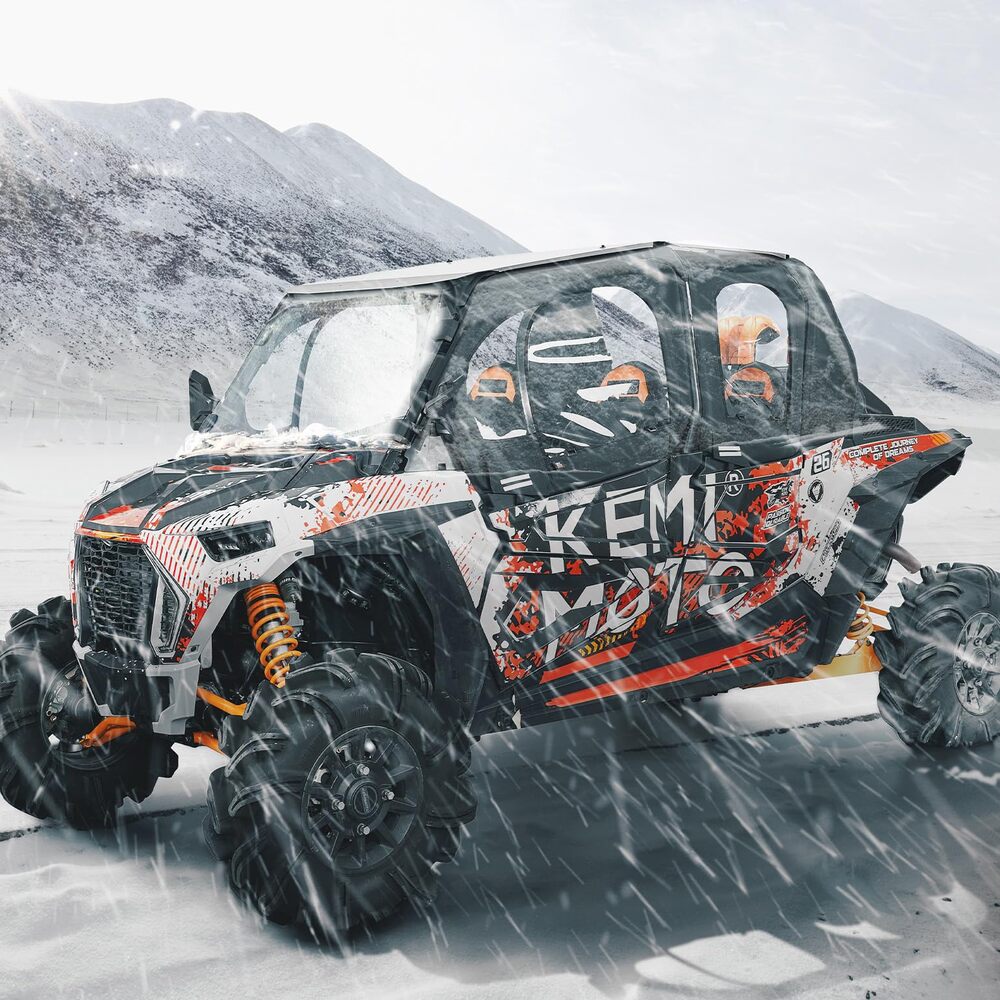 Kemimoto '19-'23 Polaris RZR XP 4 1000 Soft Upper Doors With Metal Doo