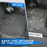 Kemimoto '19-'24 Polaris Ranger Crew XP 1000 Floor Mats - 4 Pcs