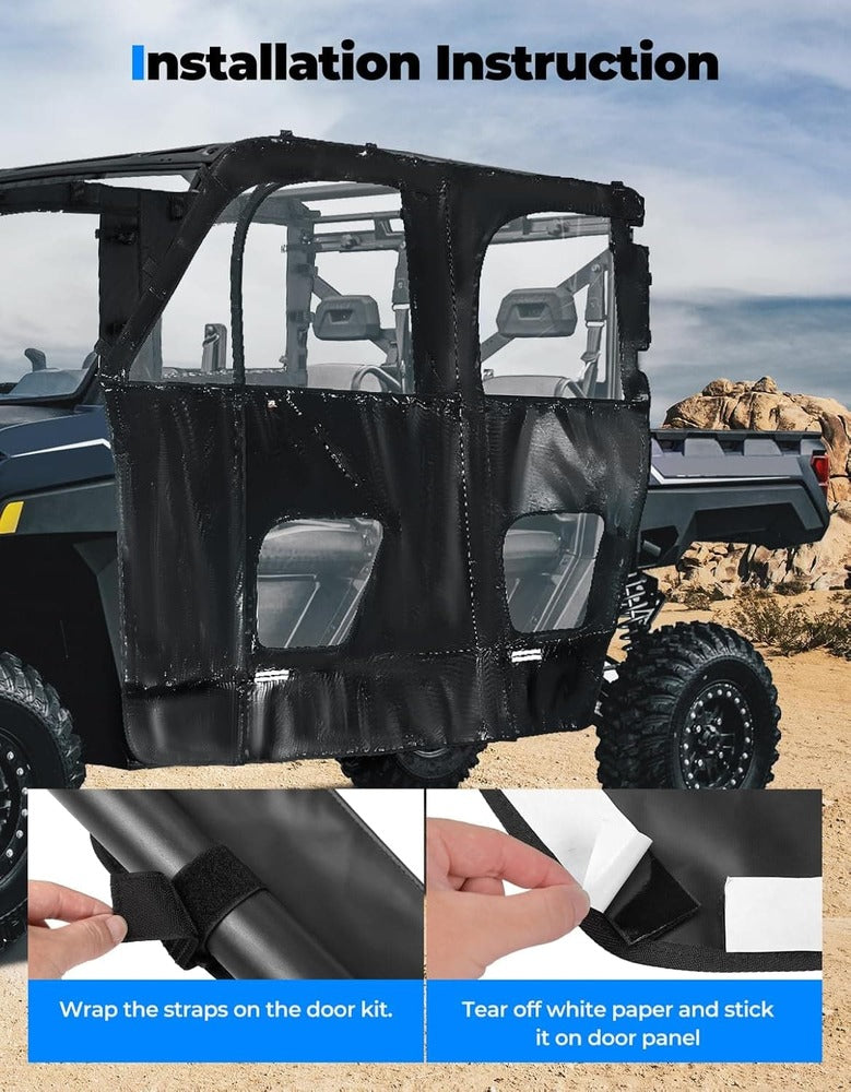Kemimoto '19-'24 Polaris Ranger Crew XP 1000 UTV Cab Enclosure