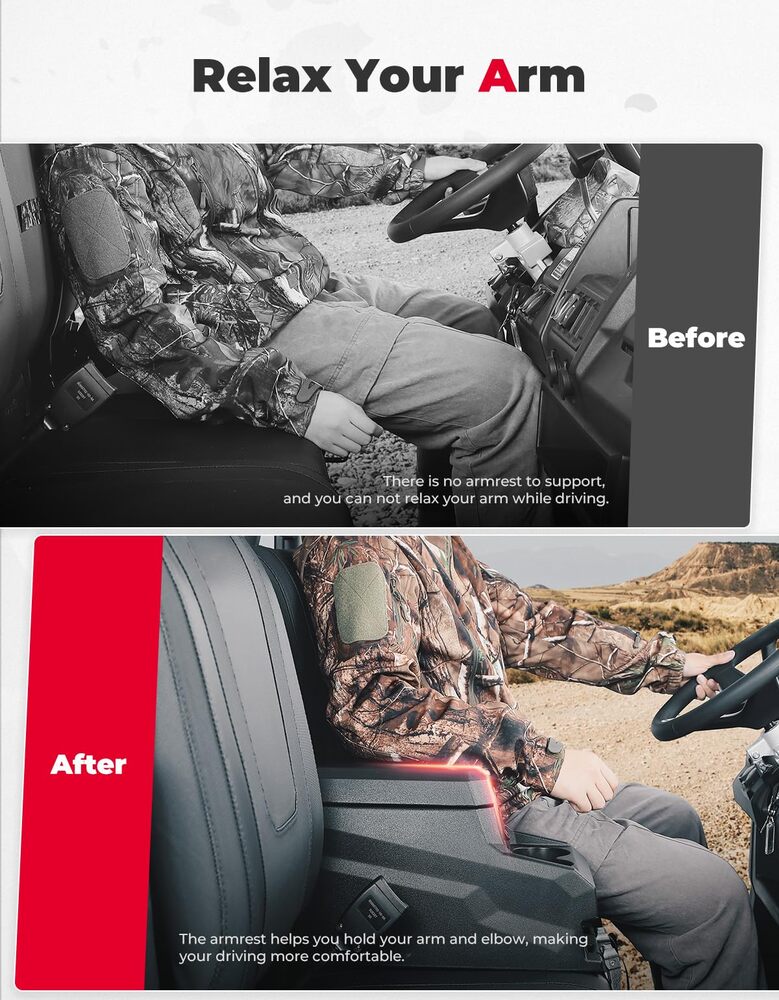 Kemimoto '19-'25 CF Moto UForce 1000/1000XL UTV Bench Seat Center Console Box