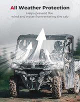 Kemimoto '19-'25 CFMoto UForce 1000 Airflow Sliding Vented Front Windshield