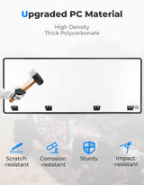 Kemimoto '19-'25 CFMoto UForce 1000 Clear 2-Sided Hard Coated Rear Windshield