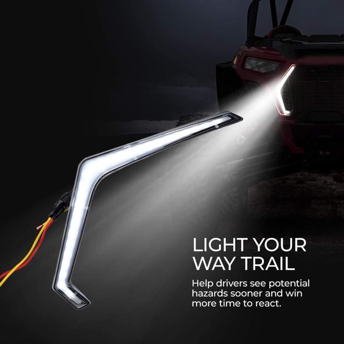 Kemimoto '19+ Polaris RZR XP 1000 UTV Front Turn Fang Light Set Fit