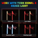 Kemimoto 1Ft/ 2Ft 2 PCS Spiral Whip Light Bluetooth Control