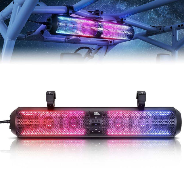 Kemimoto Polaris RZR 1.56"- 2.25" Roll Bar SXS Speaker RGB UTV Soundbar - 28"
