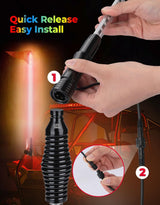 Kemimoto 2 Pcs 5ft UTV Whip Lights with Spring Bases