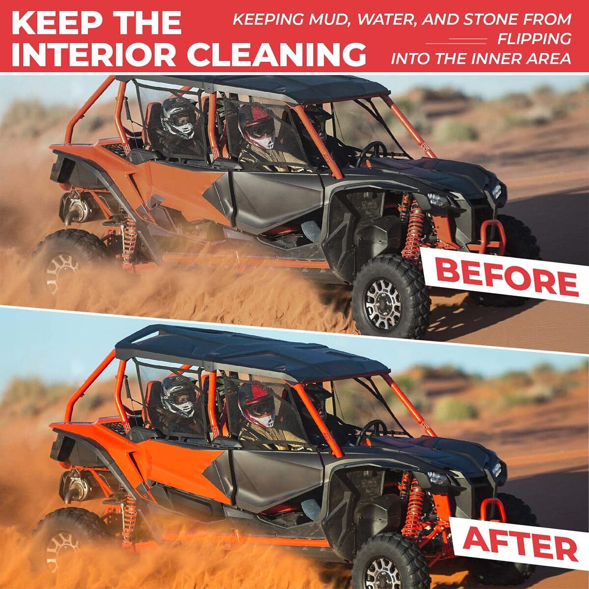 Kemimoto '20-'23 Honda Talon 1000X 4 Rear Lower Door Bottom Panel Insert - 2 Doors