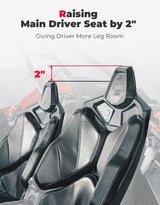 Kemimoto '20-'23 Polaris RZR PRO XP 2" Main Driver Seat Risers - 4 Pieces